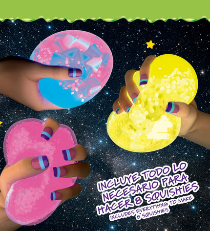 Set of four Doctor Squish skill games toys, colorful creative activity toys for kids, featuring soft, squeezable materials.