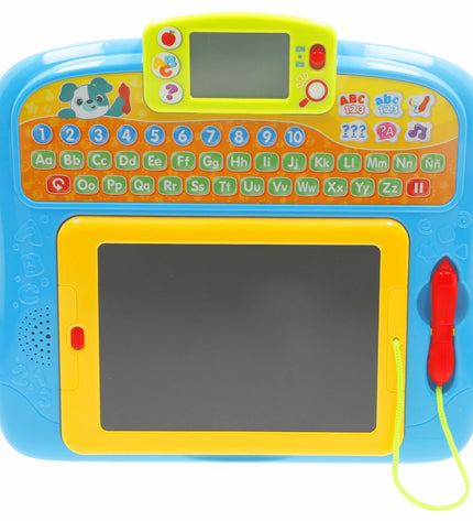 Two Winfun interactive kids' tablets, electronic toy devices with colorful buttons and screens for young children.