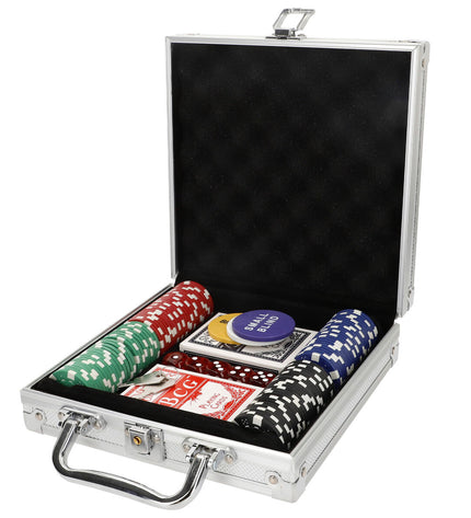 Colorbaby Pokerset with 110 colorful pieces, including 4 sets of toy tools, designed for kids' play and creative fun.
