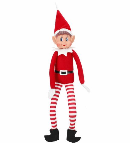 Set of 24 Elves Behavin' Badly Elfie soft toys from Elves Behavin' Badly, featuring playful elf characters in colorful costumes.