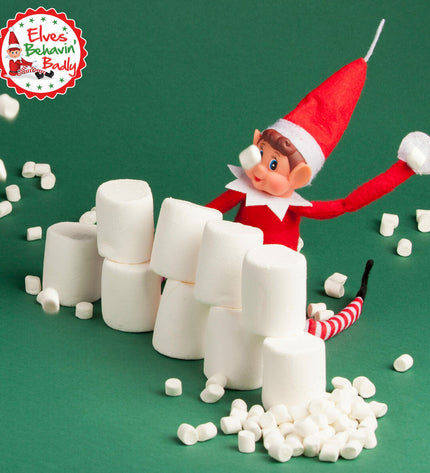 Set of 24 Elves Behavin' Badly Elfie soft toy characters, playful elf figures from Elves Behavin' Badly for children.