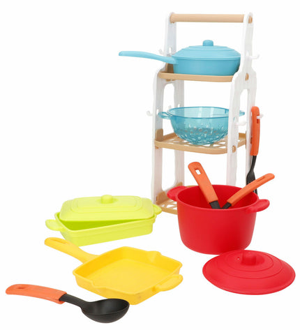 PlayGo toy kitchen utensils set with two pieces, including a spatula and spoon, for pretend cooking and role-playing fun.