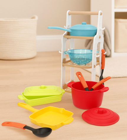 PlayGo set of two toy kitchen utensils for pretend play, including a spatula and spoon, in a colorful, child-friendly design.