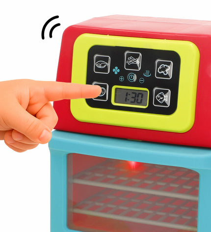 PlayGo toy fryers set with four miniature pretend fryers, each measuring 14x19.5x11 cm, for imaginative play and role-playing.