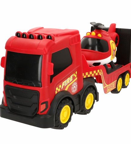 Set of four Teamsterz firefighter toy trucks, 49x18x13 cm, colorful vehicle playset for children.