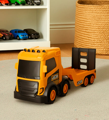 Set of four Teamsterz public works trucks, 40x18x13 cm, colorful toy vehicles for kids, suitable for imaginative play.