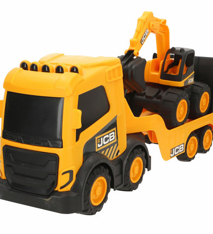 Set of four Teamsterz public works trucks, 40x18x13 cm, colorful toy vehicles for children’s play and imaginative fun.