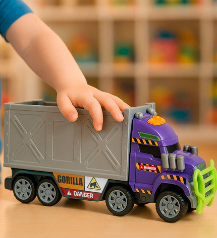 Pair of Teamsterz toy trucks, 40x19x11 cm, colorful vehicle toys for children, perfect for imaginative play.