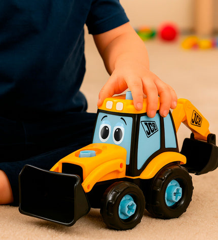 Set of four Teamsterz toy construction trucks, 31x18x15 cm, colorful plastic vehicles for kids' play and imaginative games.
