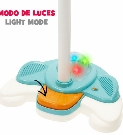 Winfun karaoke microphones for kids, set of 2 electronic toys with colorful controls and built-in speakers.