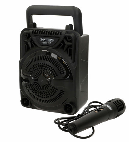 Bontempi karaoke microphone and speaker toy set, colorful electronic toy for kids, includes 12 pieces for singing fun.