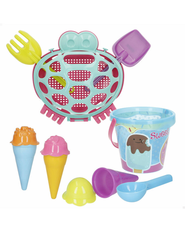 Colorbaby strand toy set with six colorful plastic pieces, ideal for outdoor play and sports, measuring 48x16x32 cm.