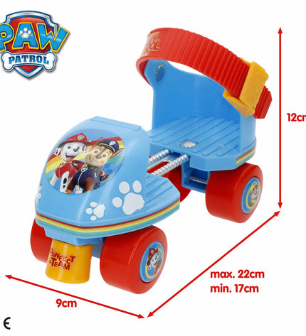 Two Paw Patrol-themed skate toys for kids, featuring colorful designs and character images, perfect for outdoor play.