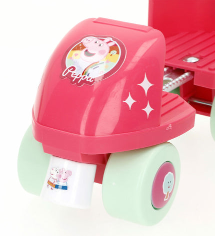 Pair of Peppa Pig skate toys for kids, featuring colorful design and playful Peppa Pig characters, suitable for outdoor play.