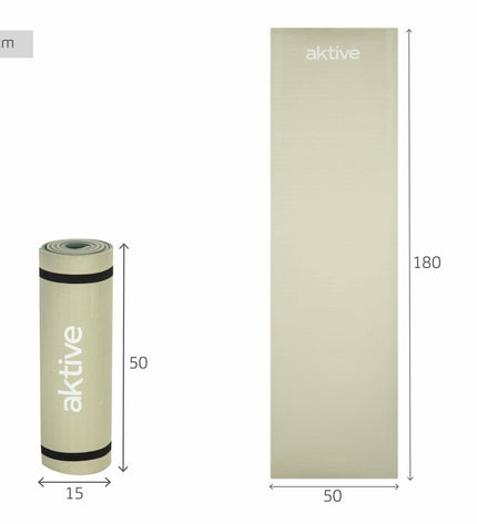 Set of four Aktive camping and outdoor mats, 180x12x50 cm, suitable for hiking and outdoor activities.