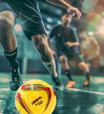 Set of 12 Aktive soccer balls, sport and outdoor footballs, shown in a group on a grassy field.
