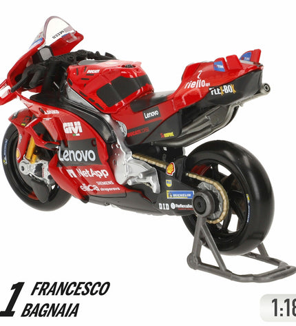 Maisto Ducati Lenovo toy motorcycle, 12x8x4 cm, detailed miniature vehicle for play or display.