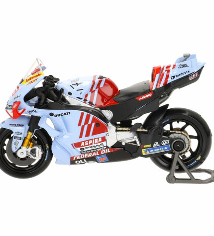 Ducati Gresini motorcycle toy model, 12x8x4 cm, detailed plastic replica of Ducati racing bike for play and display.