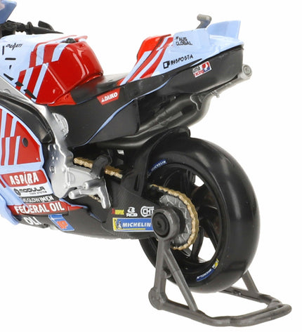 Ducati 2024 motorbike toy from Gresini, 12x8x4 cm, detailed miniature vehicle for play and collection, made by Ducati.