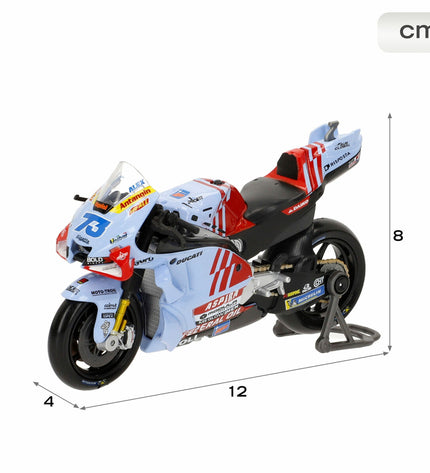Ducati motorcycle toy model, 12x8x4 cm, in red with detailed design, part of Ducati Gresini collection for vehicles and toys.