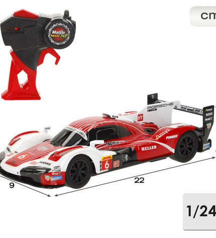 Four Porsche remote control police cars with full function, detailed toy vehicles designed for children to play and race.