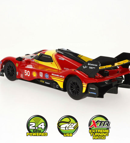 Four Ferrari remote control police cars, full-function toy vehicles with realistic police car design and branding.