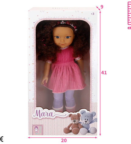 Set of four Colorbaby plush dolls from the Kasteel Colorbaby collection, soft toys for children, colorful and cuddly.