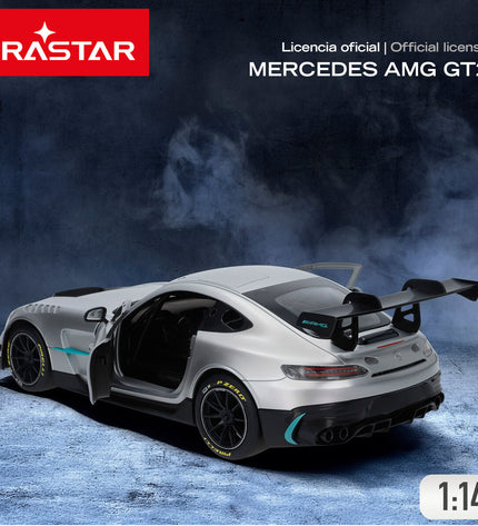 Two Mercedes Benz remote control police cars toys, detailed with police markings, designed for children to play with.