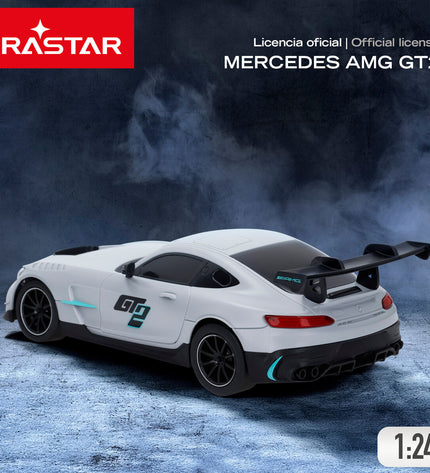 Four Mercedes Benz remote control police cars, toy vehicles for kids, with detailed police and Mercedes Benz branding.