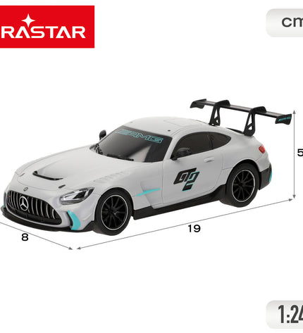 Four Mercedes Benz police car remote control toys, detailed plastic vehicles for children, in blue and white color.