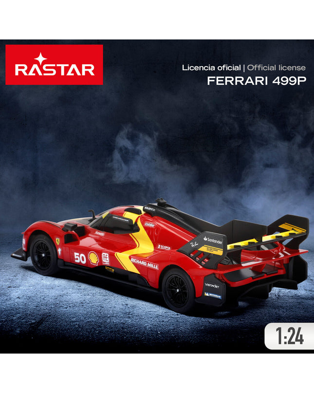 Four Ferrari remote control police cars toy vehicles, detailed with police markings, designed for kids' play and racing fun.