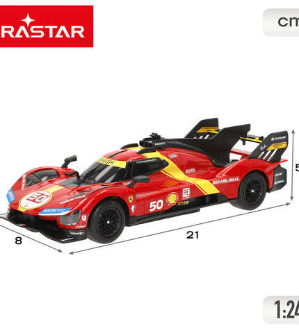 Four Ferrari remote control police cars toy vehicles, detailed red and black design, suitable for kids' play and imaginative races.