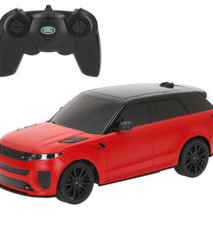 Four Land Rover remote control police cars, toy vehicles for play and collection, featuring realistic police vehicle details.