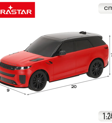 Four Land Rover remote control police cars toy vehicles, detailed with police decals and realistic design for children's play.
