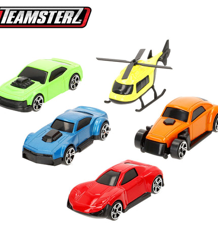 Two BigBuy Kids parking garages with vehicles, measuring 53x30x24 cm, for play with dolls and action figures.