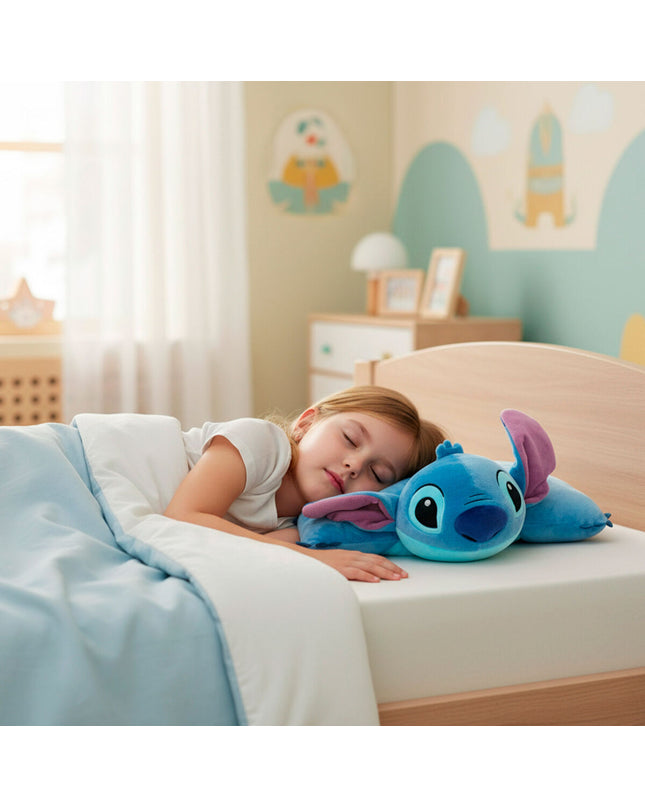 Set of four Stitch plush toys made of soft polyester, perfect for cuddling and play in the plush toy collection.