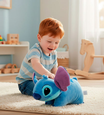 Set of four Stitch plush toys made from soft polyester, perfect for cuddling and play in the stuffed toy and game collection.