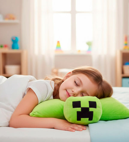 Set of four Minecraft plush toys, soft polyester stuffed animals, perfect for play and cuddling.