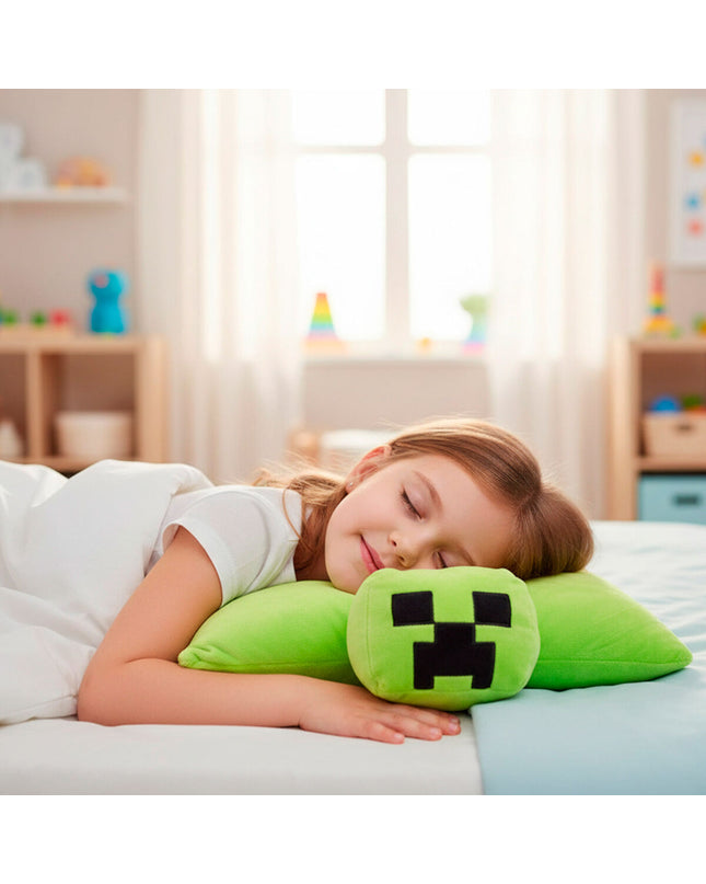 Set of four Minecraft plush toys, soft polyester stuffed animals, perfect for play and cuddling.