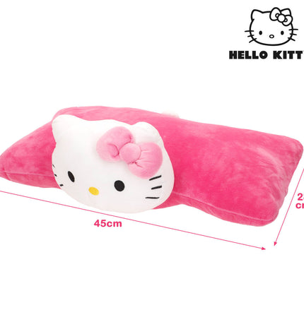 Set of four Hello Kitty plush toys made of soft polyester, cute and cuddly stuffed animals for children.