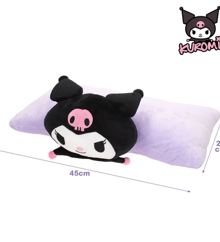 Set of four Kuromi soft plush toys made of polyester, cute and cuddly collectible stuffed animals for kids.