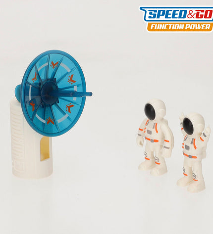 Colorbaby astronaut playset with 7 colorful pieces, suitable for children's toys and imaginative space-themed play.