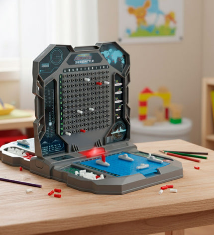 Two Zeeslag game sets by BigBuy Kids, colorful plastic battleship game pieces for children’s toy and game entertainment.