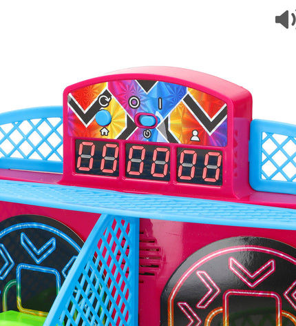 Two BigBuy Kids basketball skill games for children, featuring colorful mini basketball hoops and balls for fun indoor play.