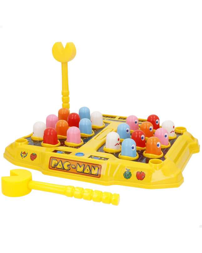 Two Pac-Man dominoes from the Pac-Man toy and game collection, featuring colorful game character designs and classic arcade style.