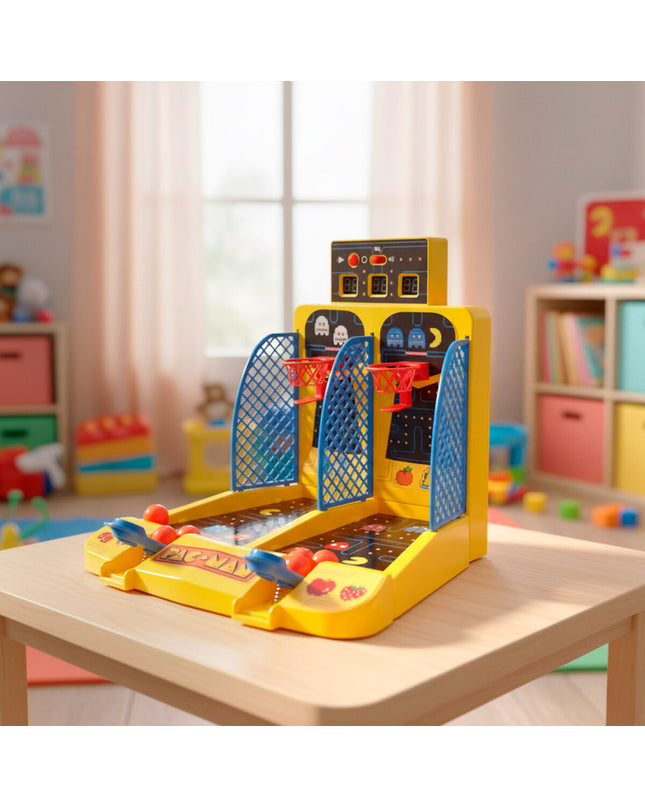 Two Pac-Man domino game pieces featuring iconic Pac-Man characters, suitable for fun toy and game collections.
