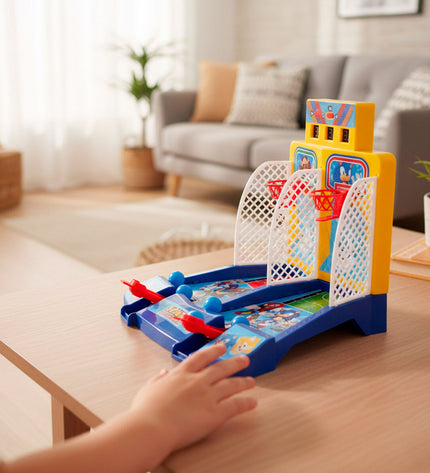 Two Sonic Domino Sonic toys, colorful plastic gaming accessories, featuring iconic Sonic the Hedgehog characters and designs.
