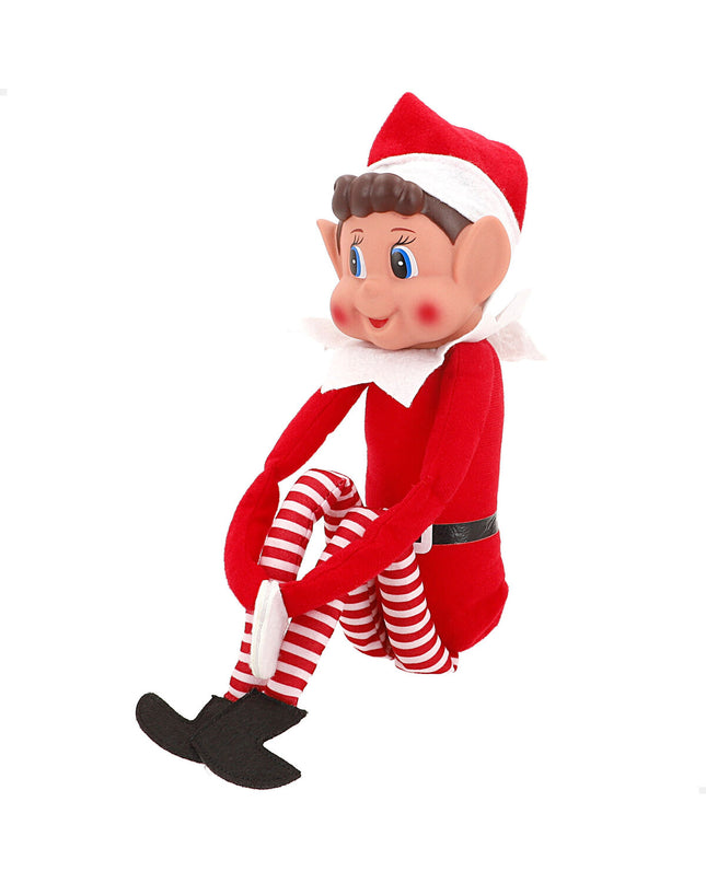 Six Elves Behavin' Badly plastic elf toys, soft and playful, designed for children's imaginative play and fun.