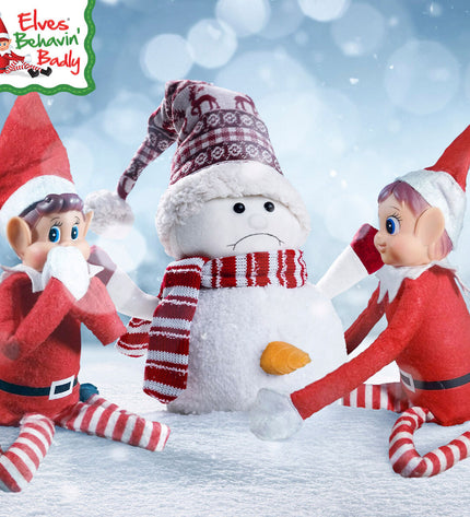 Six Elves Behavin' Badly plastic elf toys from Ondeugende Elf Elves set, soft plastic figures for play and display.