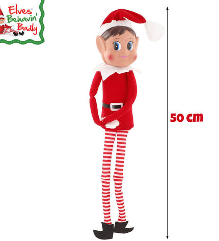 Set of six Elves Behavin' Badly plastic elf toys, soft and playful, from Ondeugende Elf Elves Behavin' Badly collection.